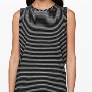 Lululemon blue and white stripe tank top Size 10